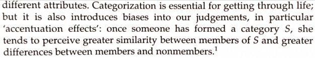 Categorizatino and bias